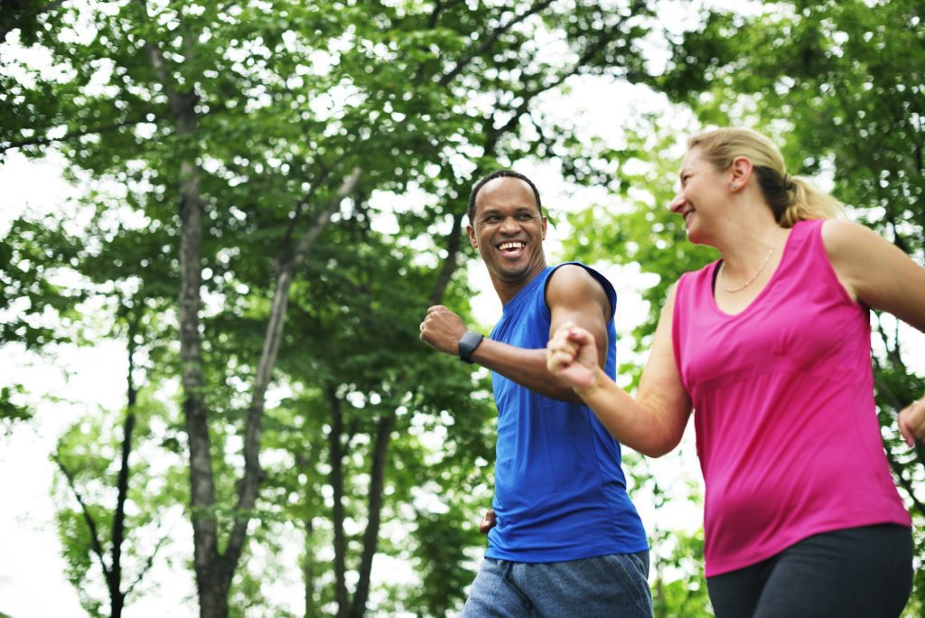 Couple Exercise Happiness Healthy Lifestyle Concept